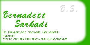 bernadett sarkadi business card